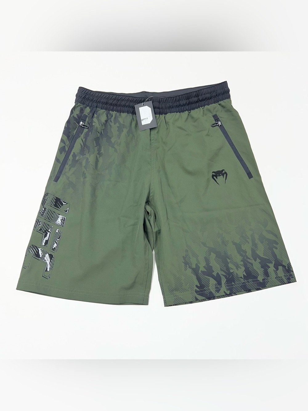 VENUM UFC Authentic Fight Week Khaki Shorts Mens Medium Green MMA NEW Active Gym